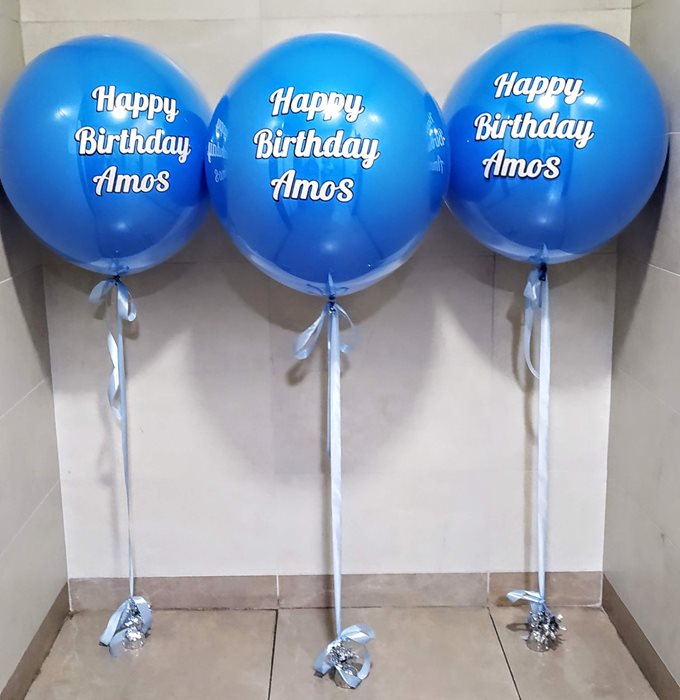 בלון סוכריה- זכוכית כולל כיתוב- מחיר ליח