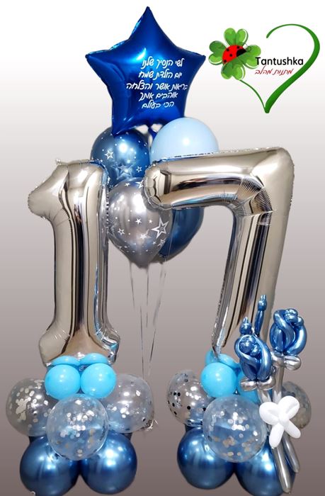 סידור בלונים לגיל 17