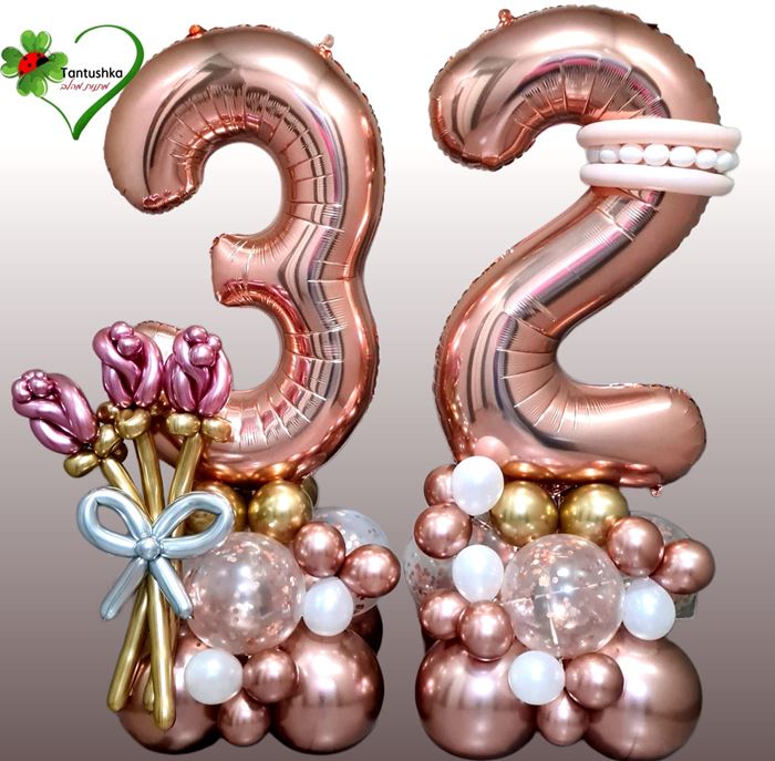 בלונים גיל 32- גוון רוז גולד