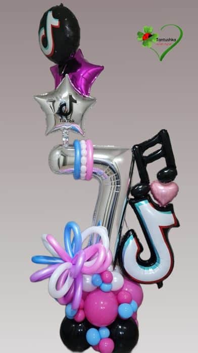 סידור בלונים טיק טוק