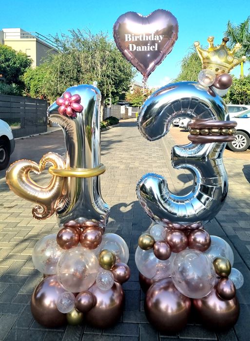 מעמד בלונים ספרות 13