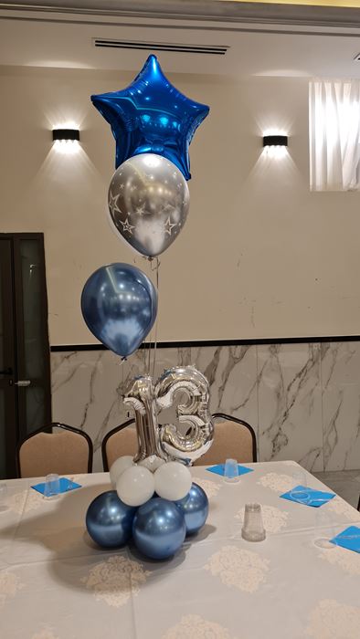 זר מרכז שולחן לבר מצווה (מחיר מיוחד לכמות שולחנות)