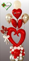 סידור בלונים ליום האהבה