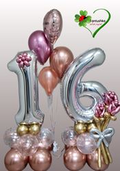 מעמד בלונים ספרות 16