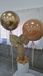בלון זכוכית בזהב + חום מדבר( מחיר ליח)
