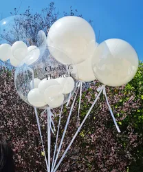 זר לכלה 1 בלון שקוף 1 בלון סוכריה