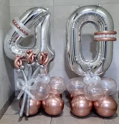 סידור בלונים לגיל 40