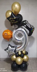 סידור בלונים כדורסל ופלייסטיישן