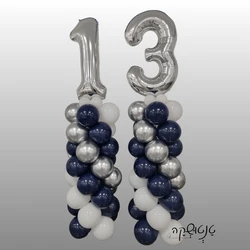 עמודי בלונים לבר מצווה סידור בלונים לגיל 13
